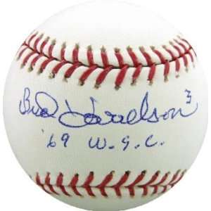  Signed Bud Harrelson Baseball   inscribed 69 WS Champs 