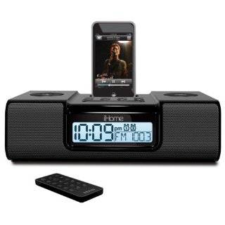 iHome iH9 Alarm Clock Speaker System with Dock for iPod (Black) by 