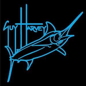  Guy Harvey Signature Marlin Decal BLUE