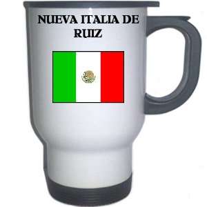  Mexico   NUEVA ITALIA DE RUIZ White Stainless Steel Mug 