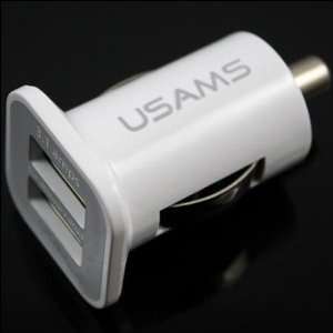 USAMS Compact High Output Dual USB Car Charger   3.1A Output Ideal for 