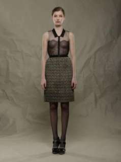 RODARTE $1495 laminated grupier lace layered skirt NEW  