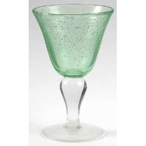  Artland Crystal Iris Light Green Wine Glass, Crystal 