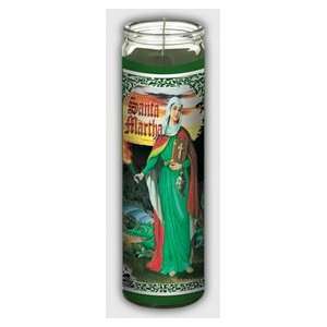  Santa Martha Candle in Green Wax (Pack of 12)