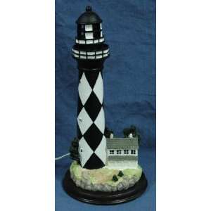 16 Lighthouse Lamp Gingo # 890 B & W Diamond Pattern New in Box