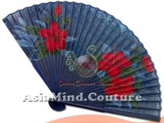 FQ27 Classic Style Gauze Folding Hand Fan Free Acc FBU  