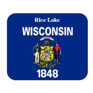   US State Flag   Rice Lake, Wisconsin (WI) Mouse Pad 