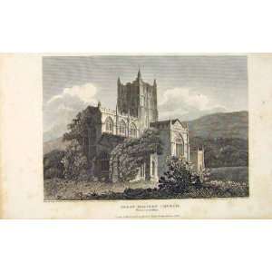  Great Malvern Church Worcestershire England Old Print 