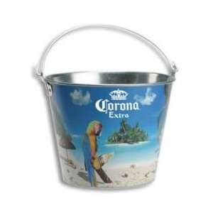  Corona Full Color Galvanized Metal Parrot Beer Bucket With 