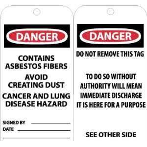    TAGS DANGER CONTAINS ASBESTOS FIBER AVOID CRE