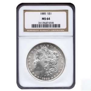  1885 Morgan Silver Dollar MS64 NGC