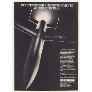 1986 Northrop Unmanned Reconnaissance Drone Aircraft Print 