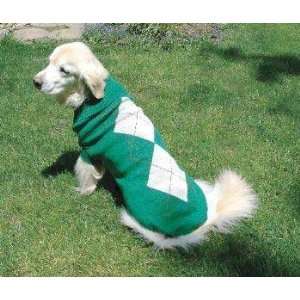  DIAMONDS ARE FOREVER ARGYLE SWEATER KELLY GREEN XX SMALL