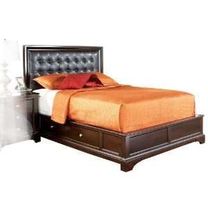  Whitmore Chocolate Uph Panel 3 Pc Queen Bed