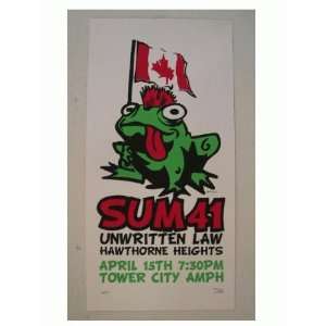    Sum 41 SilkScreen Poster Unwritten Law Sum41 