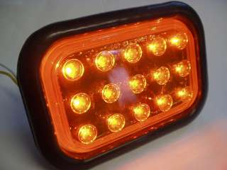 Amber 15 LED Turn Signal Light 3x5 Trailer Truck RV  