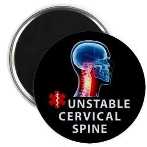  UNSTABLE Cervical Spine Medical Alert 2.25 inch Fridge 