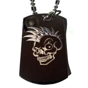  Punk Rocker Mohawk Hair Scary Skull Logo Symbols 