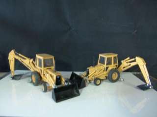 LOT OF (2) ERTL 1/32 TRACTOR FORD 555A BACKHOE LOADER FARM TOY  