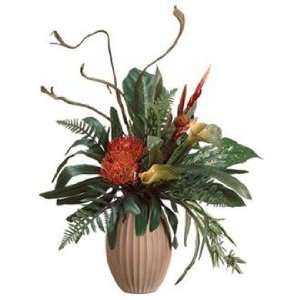    Calla Lilies and Protea in Vase Faux Flowers