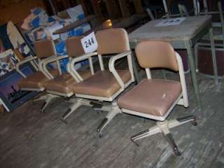 INTERROYAL ROYAL METAL CORP ROLLING OFFICE CHAIRS RETRO  