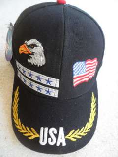 AMERICAN EAGLE & US FLAG BASEBALL CAP HAT CAPS HATS  