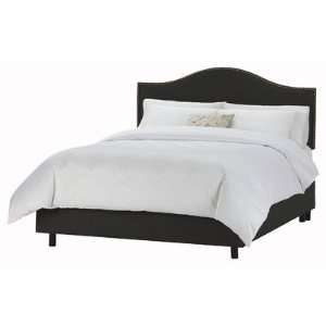  Nail Button Arc Bed in Premier Black Size Full Furniture 