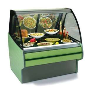 Deli Case Refrigerated Curved Lift Up Front Glass Breeze Refrigeration 