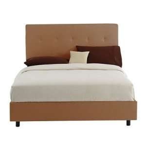  Button Tufted Bed in Saddle Size Queen Furniture & Decor