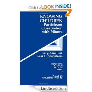 Knowing Children Participant Observation with Minors (Qualitative 