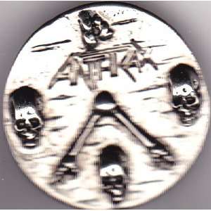  Anthrax Licensed Original Rare Vintage Pewter Music Pin 