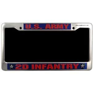  Army 2d Infantry Division Unit Armed Forces Military Navy and RED Logo