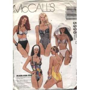  McCalls One and Two Piece Bathing Suit Sewing Pattern 