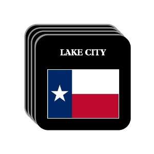 US State Flag   LAKE CITY, Texas (TX) Set of 4 Mini Mousepad Coasters