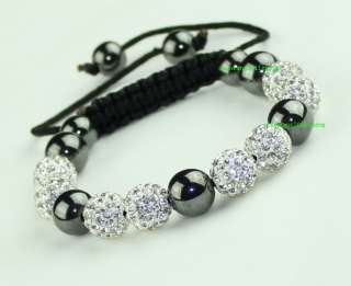 2012 Latest style CZ Crystal disco balls Shamballa Bracelets +gift box 