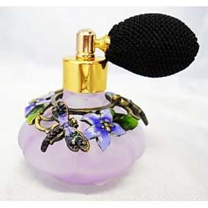   Blown Glass Purple Dragonfly Atomizer Perfume Bottle