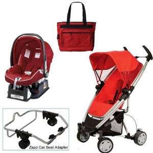 Quinny Rebel Red Zapp Xtra Travel System with Peg Perego Geranium Red 