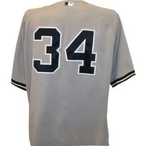 AJ Burnett #34 Yankees 2010 Game Used Grey Jersey (52) (LH934047 