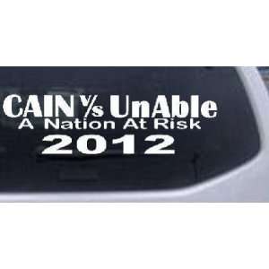  White 52in X 14.7in    Cain Verses UnAble 2012 Political 