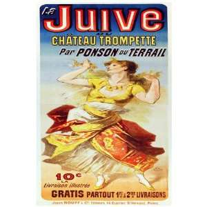  11x 14 Poster. La Juive, Chateau Trompette Poster. Decor 