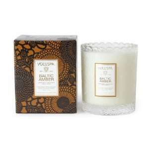  Voluspa Baltic Amber Boxed Scalloped Candle
