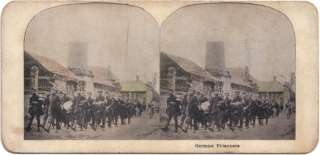 WWI Captured German Soldiers Prisoners March Stereoview  