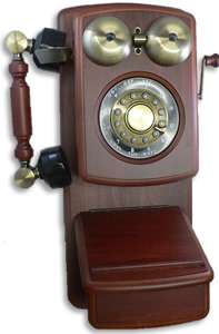   GEE 8705D Country Wall Telephone Wooden Antique Phone Mahagony  