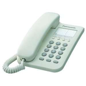  Panasonic KX TS6W Corded Phone with Speak Dial   White 