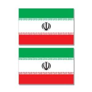  Iran Country Flag   Sheet of 2   Window Bumper Stickers 