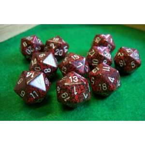  Speckled Silver Volcano 20 Sided Dice Toys & Games
