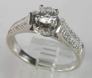 LADIE 14K SOLID WHITE GOLD DIAMOND ENGAGEMENT BAND RING  