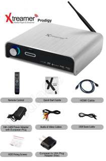 New Xtreamer Prodigy Silver 2012 Model 3D HD Media Player + Inegrated 