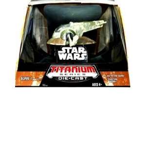  Star Wars Titanium Deluxe  Slave 1 Vehicle Toys & Games