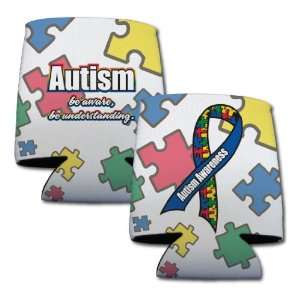  Support Autism Research Drink Holder Koozies  2 Each of 3 